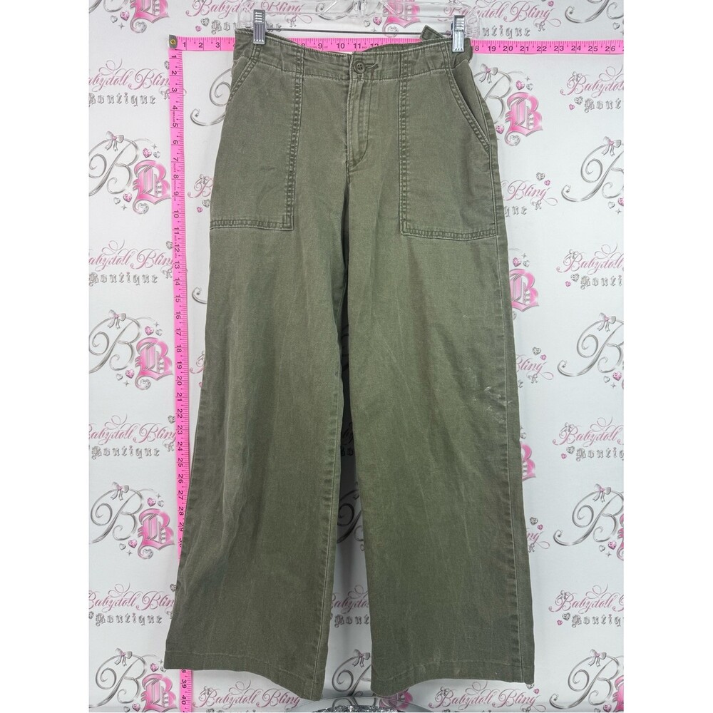 Levi's premium wide leg pants military cargo Olive Green Wide-Leg Cargo Pants